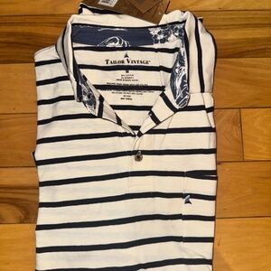 Taylor Vintage Men’s Striped Polo Shirt | Medium | New With Tags